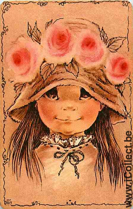 Single Playing Cards People Little Girl (PS14-52E) - Click Image to Close