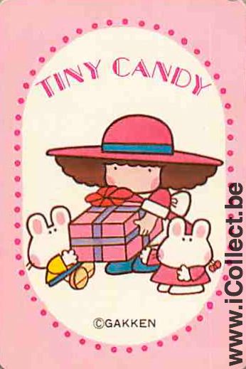 Single Playing Cards People Little Girl **Mini** (PS14-53G) - Click Image to Close