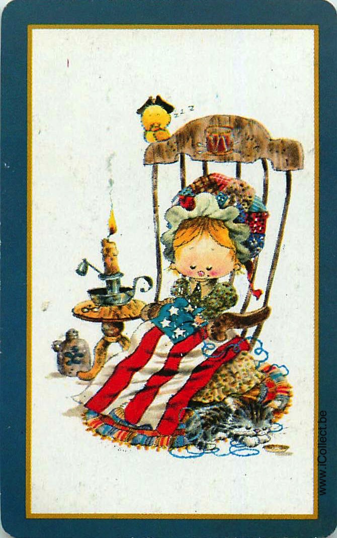 Single Swap Playing Cards People Little Girl (PS07-42G)