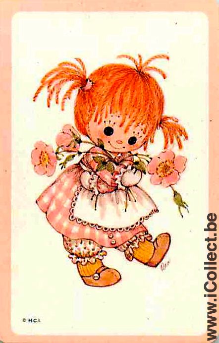 Single Playing Cards People Little Girl (PS07-07B)