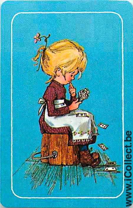 Single Playing Cards People Little Girl (PS07-07H) - Click Image to Close