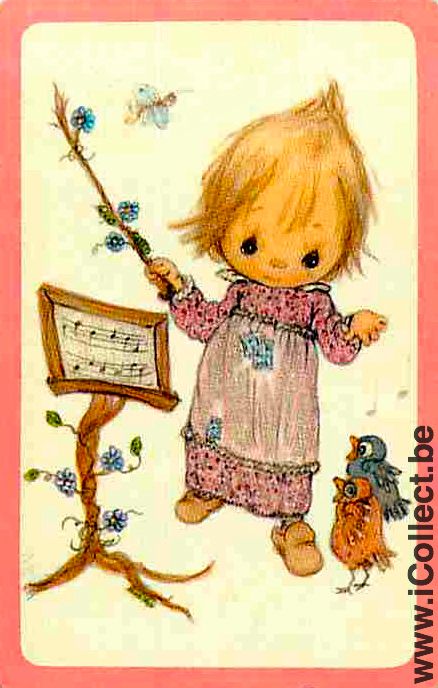 Single Playing Cards People Little Girl (PS07-08E)