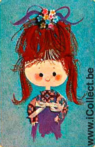 Single Playing Cards People Little Girl **Mini Card** (PS07-08G) - Click Image to Close