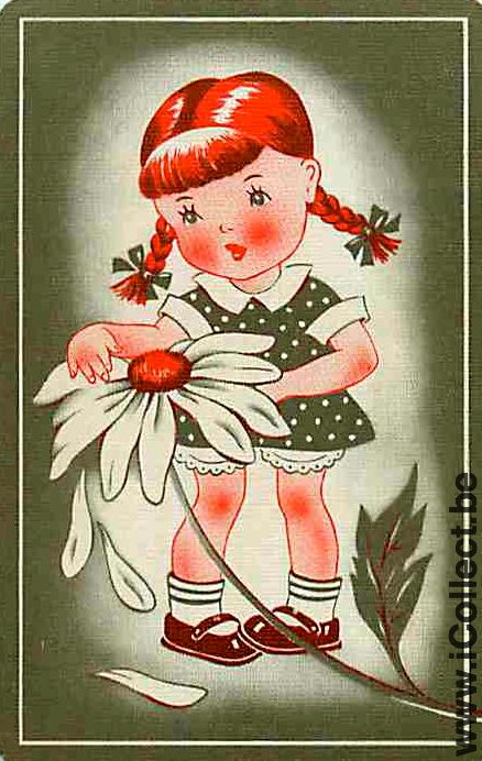 Single Playing Cards People Little Girl (PS07-35E)