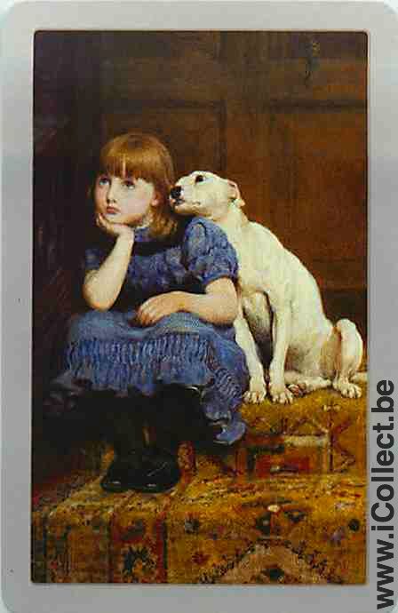 Single Swap Playing Cards People Little Girl & Dog (PS14-51G)