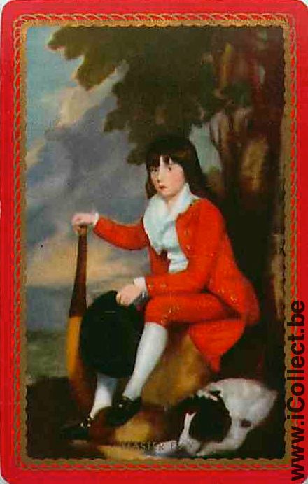 Single Playing Cards People Little Girl & Dog (PS14-51H)