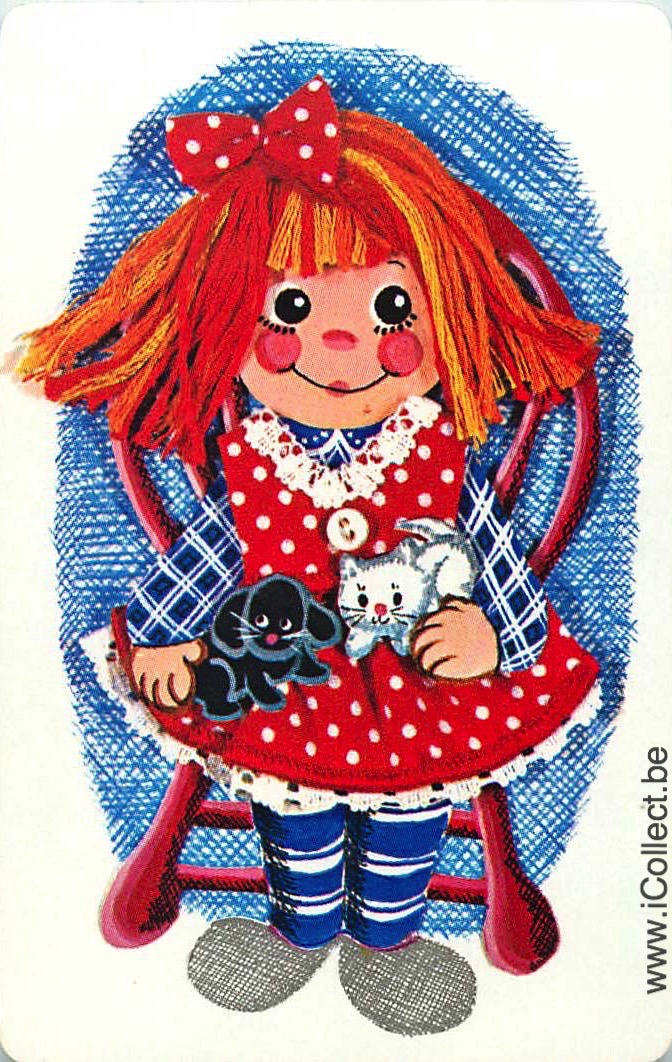 Single Swap Playing Cards People Girl Cat & Dog (PS16-16E)