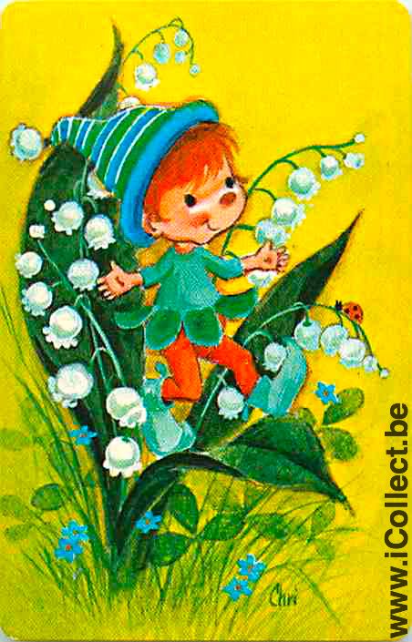 Single Playing Cards People Little Boy with Hat (PS07-09H) - Click Image to Close