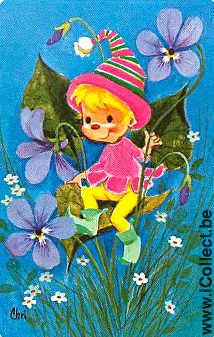 Single Swap Playing Cards People Little Boy with Hat (PS07-09I)