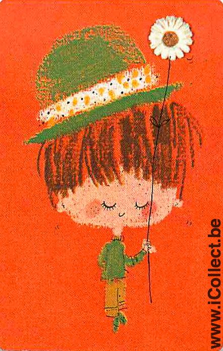 Single Playing Cards People Little Kid with Hat (PS14-55A)