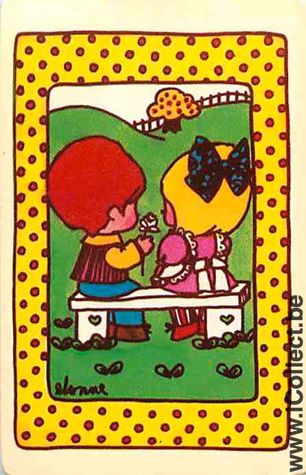 Single Swap Playing Cards People Boy & Girl (PS07-13I)