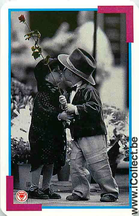 Single Playing Cards People Boy & Girl Kiss (PS14-41E)