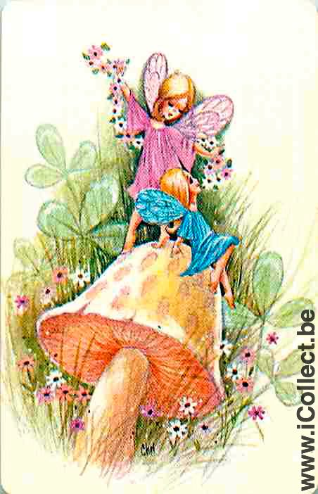 Single Playing Cards People Elfs Mushroom (PS07-15D)