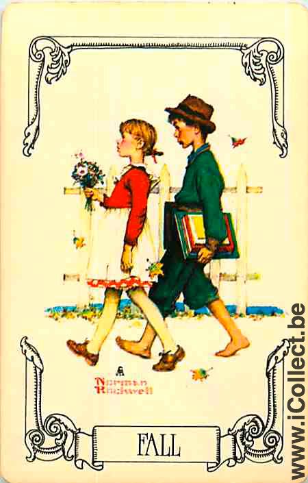 Single Swap Playing Cards Norman Rockwell Fall (PS07-17C)