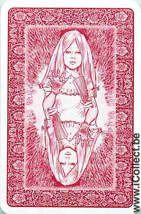 Single Playing Cards People Little Girl (PS07-18E) - Click Image to Close
