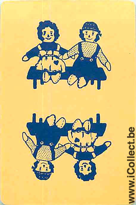 Single Playing Cards People Boy & Girl (PS07-18G)