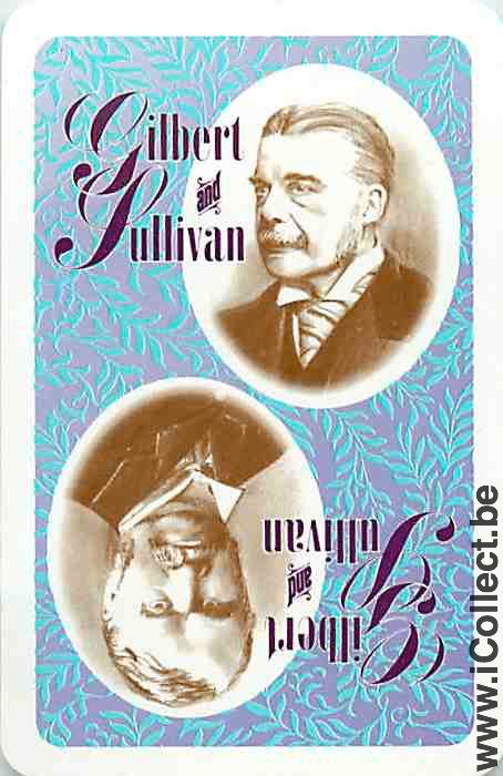 Single Playing Cards People Men Gilbert & Sullivan (PS14-33E) - Click Image to Close