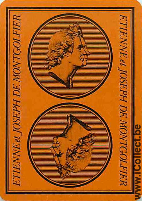 Single Playing Cards People Men Montgolfier (PS14-33G) - Click Image to Close