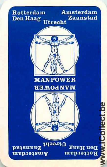 Single Playing Cards People Manpower (PS11-39G)