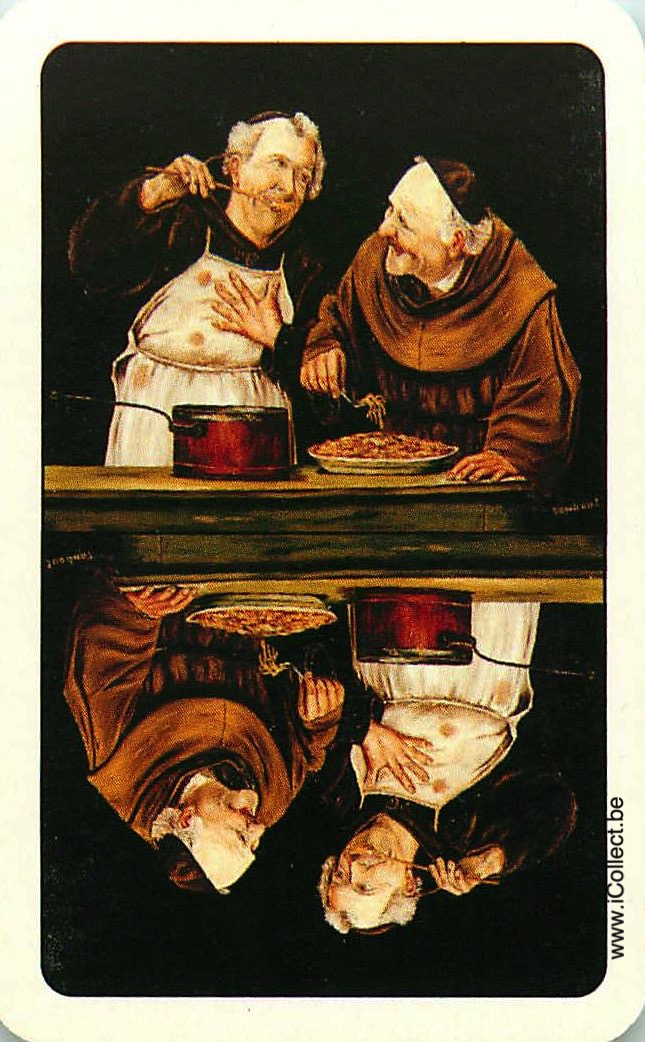 Single Swap Playing Cards People Men Eating (PS10-06F)