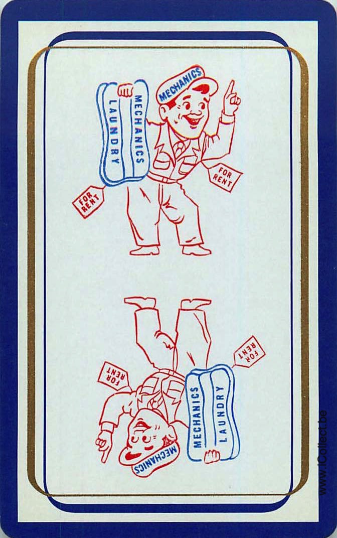 Single Swap Playing Cards People Mechanics Laundry (PS15-07D)