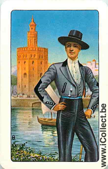 Single Playing Cards People Man with Hat (PS15-37E)