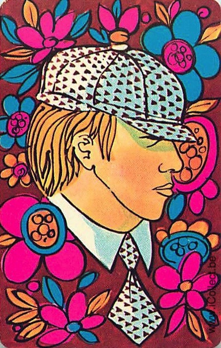 Single Swap Playing Cards People Man Head (PS21-40F)