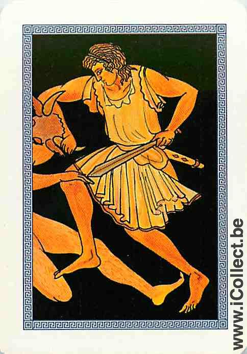 Single Playing Cards People Greek Man (PS15-49I)