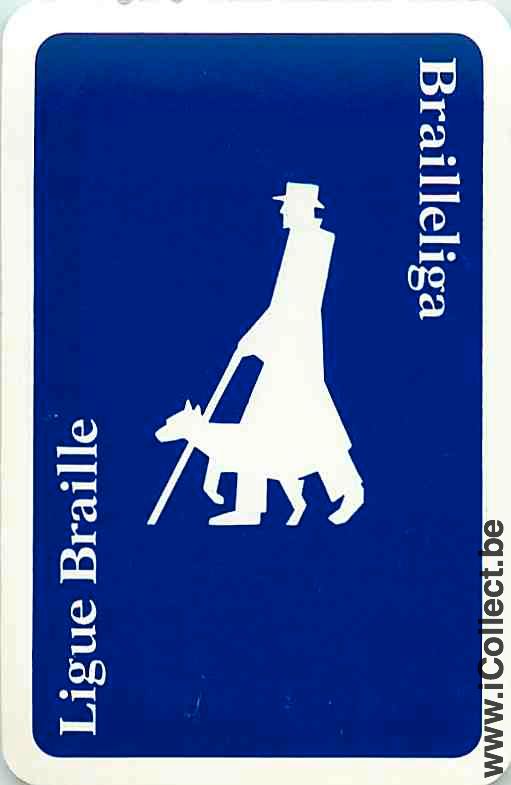 Single Playing Cards People Man with dog (PS15-54D)