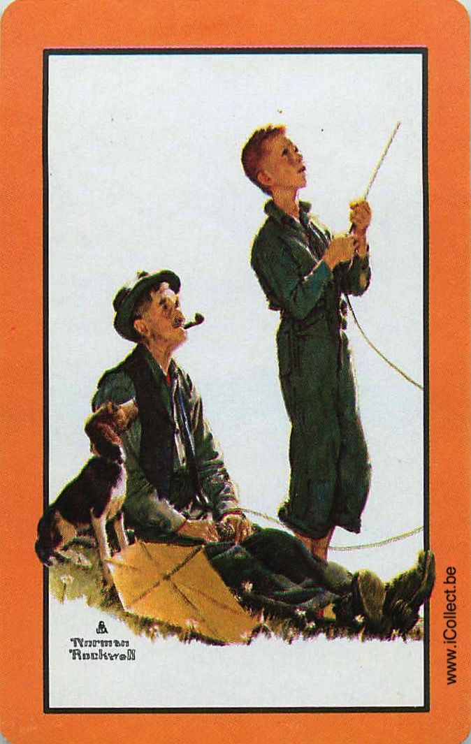 Single Swap Playing Cards People Norman Rockwell (PS22-13E) - Click Image to Close
