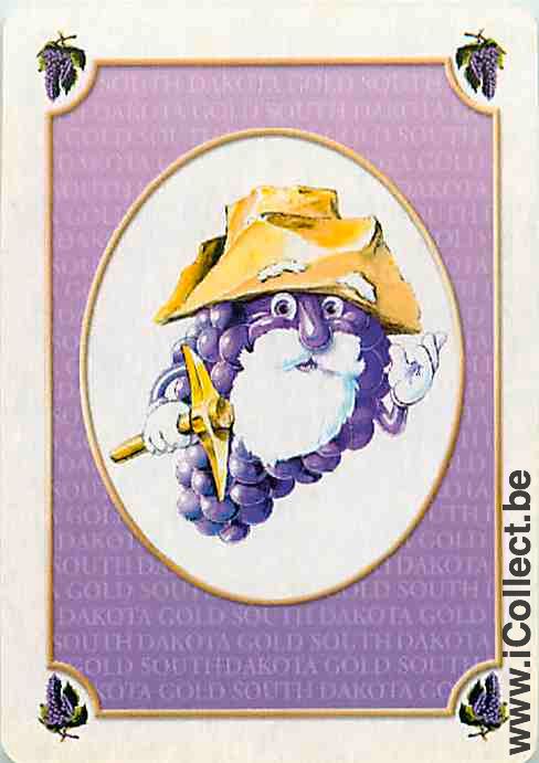 Single Playing Cards People Grapes Head (PS15-57D)