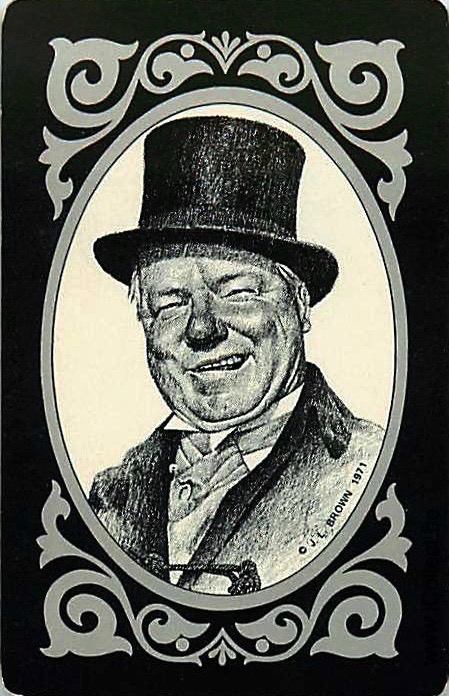 Single Swap Playing Cards People J.L. Brown Man Head (PS21-32A)