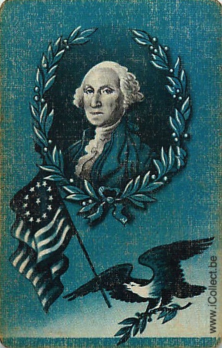 Single Swap Playing Cards People Man Head Flag (PS21-32B)