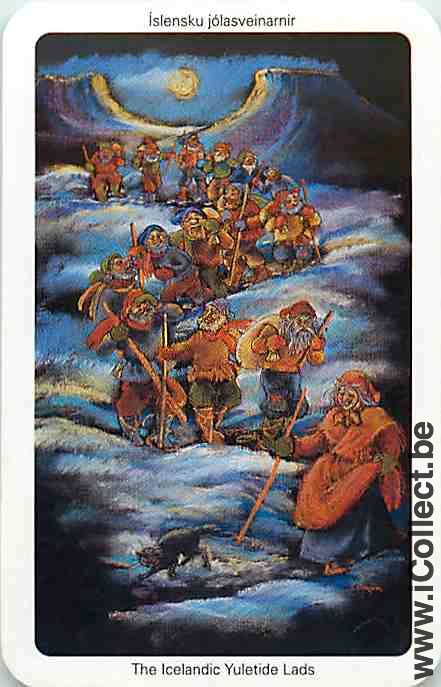 Single Playing Cards People Dwarfs Iceland (PS15-60B)