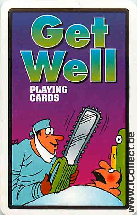 Single Swap Playing Cards People Get Well Fun Man (PS15-60I) - Click Image to Close