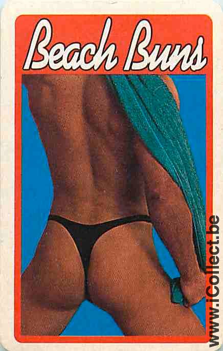 Single Swap Playing Cards People Sexy Man Beach Buns (PS16-02A)