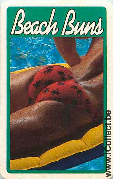 Single Swap Playing Cards People Sexy Man Beach Buns (PS16-02B)