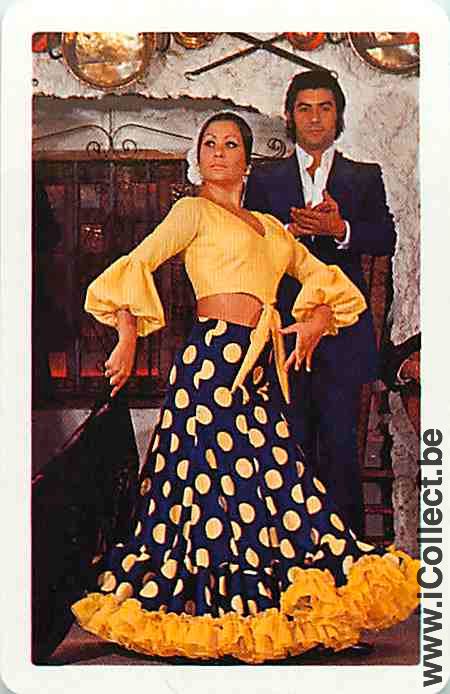 Single Swap Cards People Man & Woman Flamenco (PS06-53G) - Click Image to Close