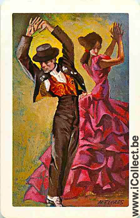 Single Swap Playing Cards People Flamenco Dancers (PS07-19B)