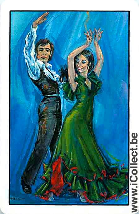 Single Swap Playing Cards People Flamenco Dancers (PS07-21F)