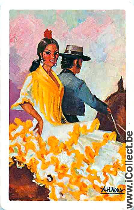 Single Swap Playing Cards People Flamenco (PS07-21G)