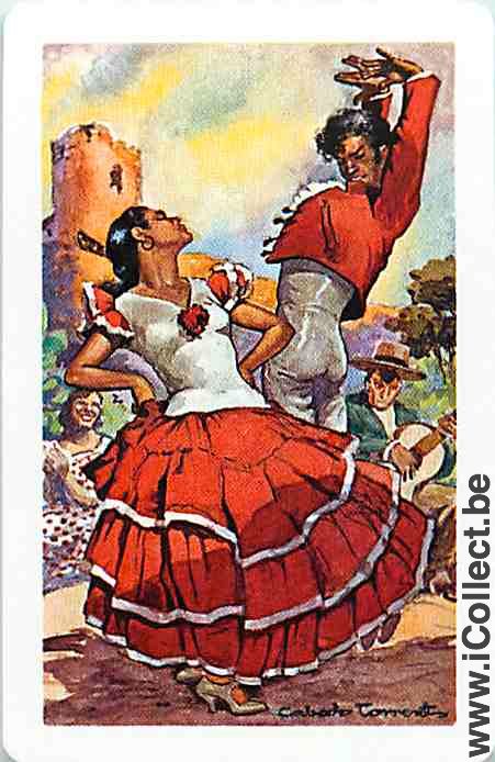 Single Swap Playing Cards People Flamenco (PS03-28A) - Click Image to Close