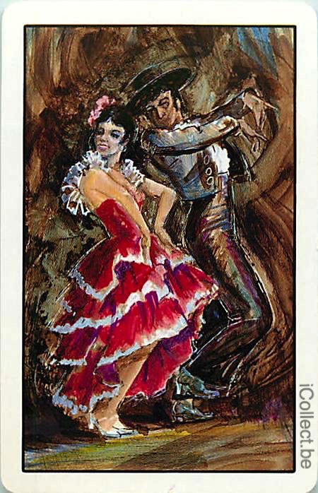 Single Swap Playing Cards People Flamenco Dancers (PS01-26C) - Click Image to Close