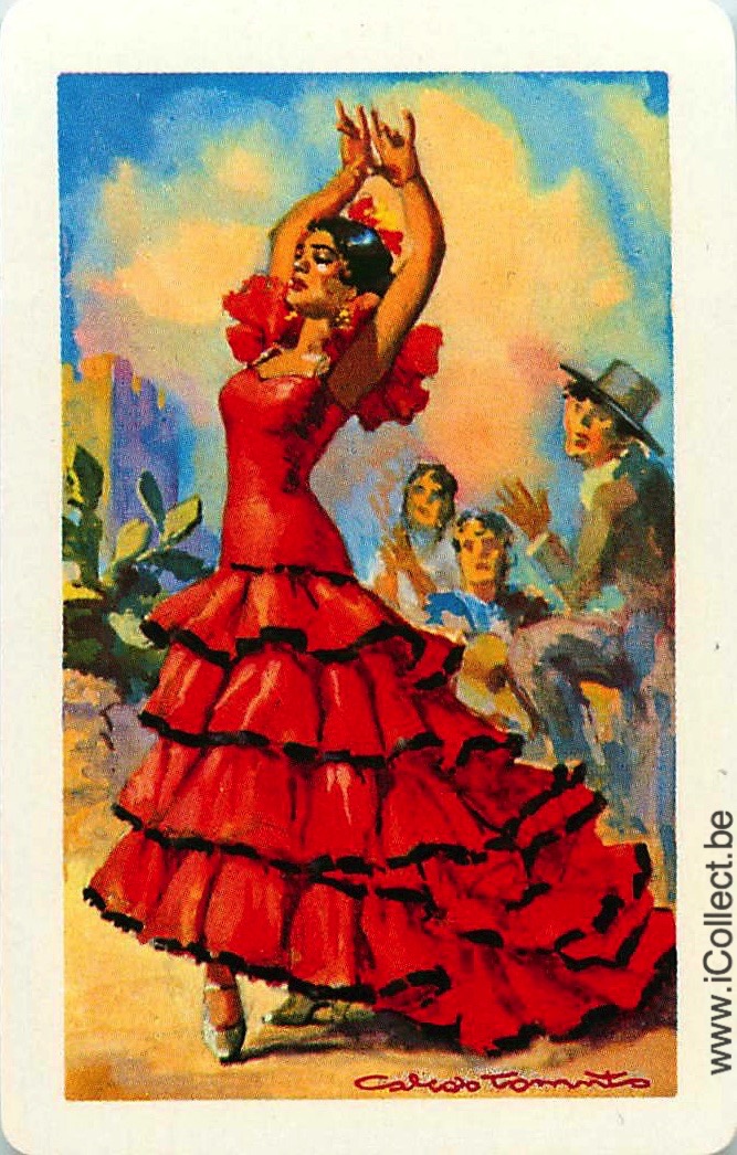 Single Swap Playing Cards People Flamenco Dancer (PS22-33H) - Click Image to Close