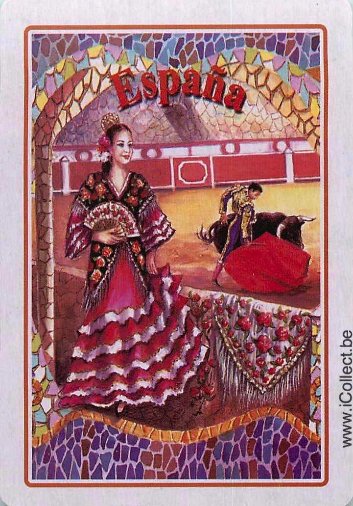 Single Swap Playing Cards People Flamenco Espana (PS05-17E) - Click Image to Close