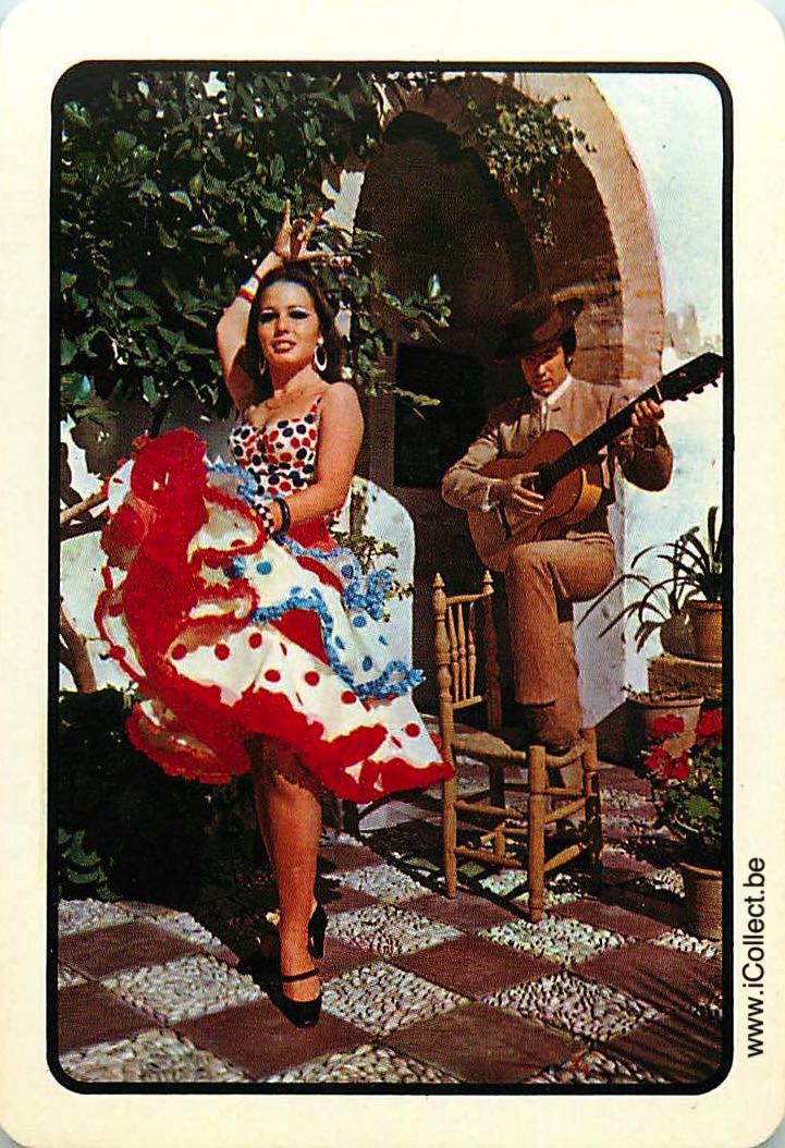 Single Swap Playing Cards People Flamenco Couple (PS14-57F)