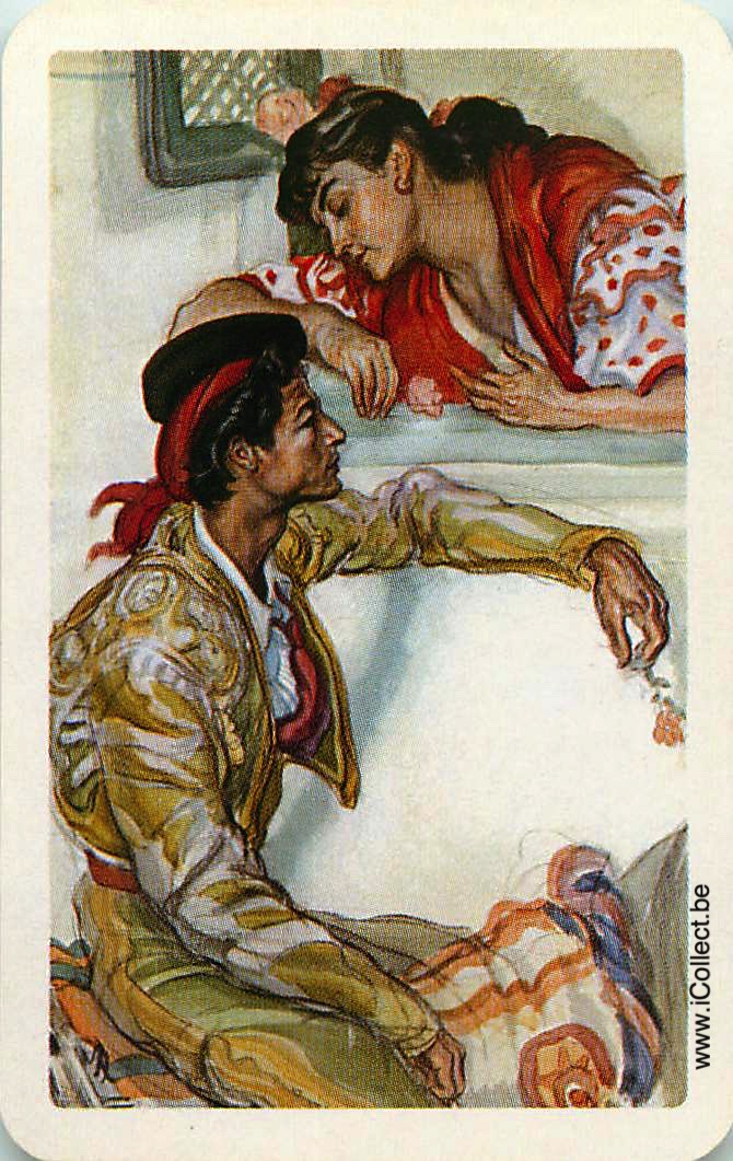 Single Swap Playing Cards People Spanish Couple (PS05-20A)
