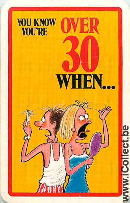 Single Swap Playing Cards Fun Woman Over 30 (PS07-33I) - Click Image to Close