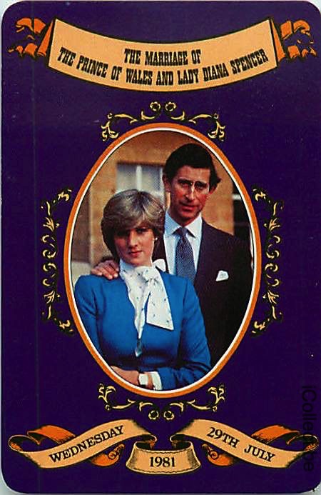 Single Playing Cards People Marriage Lady Diana (PS03-52I)