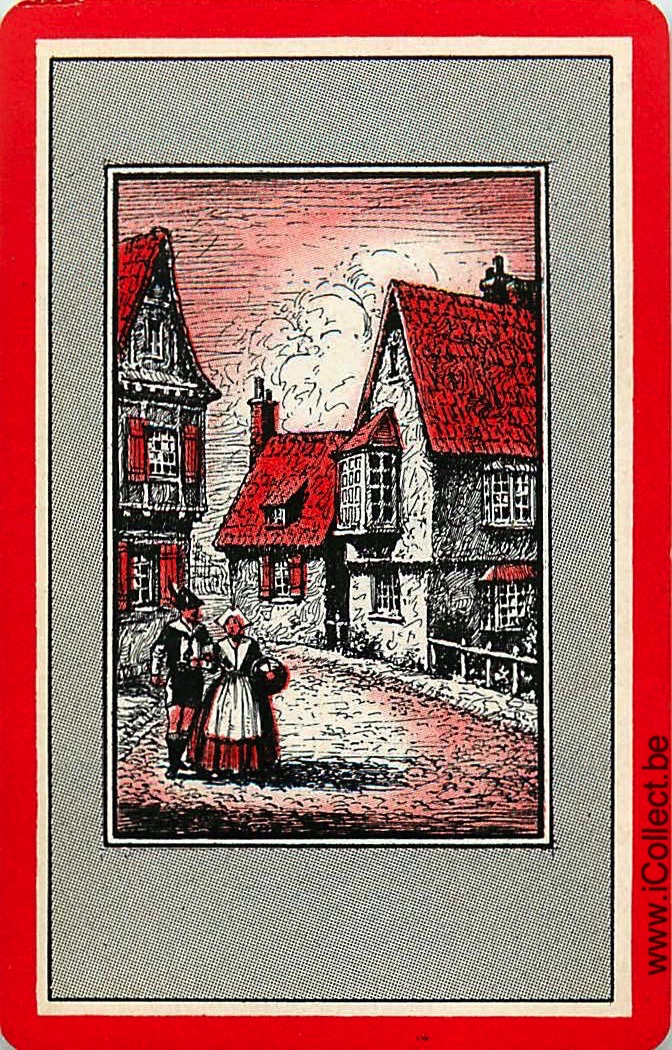 Single Swap Playing Cards People Couple in the Street (PS22-36C)